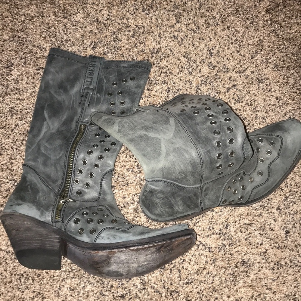 Gray Liberty Cowgirl Boots